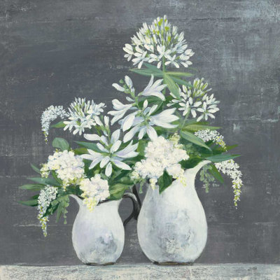 Vase blanc plus tard bouquet d'été III