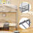 Gray Twin Over Twin Steel Bunk Beds Frame,14.8" Height Guardrail For Kids Adult Children-81641349
