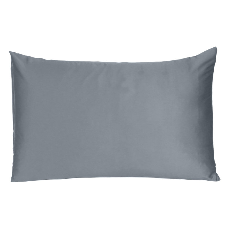 Taie d'oreiller en satin , Standard, gris clair