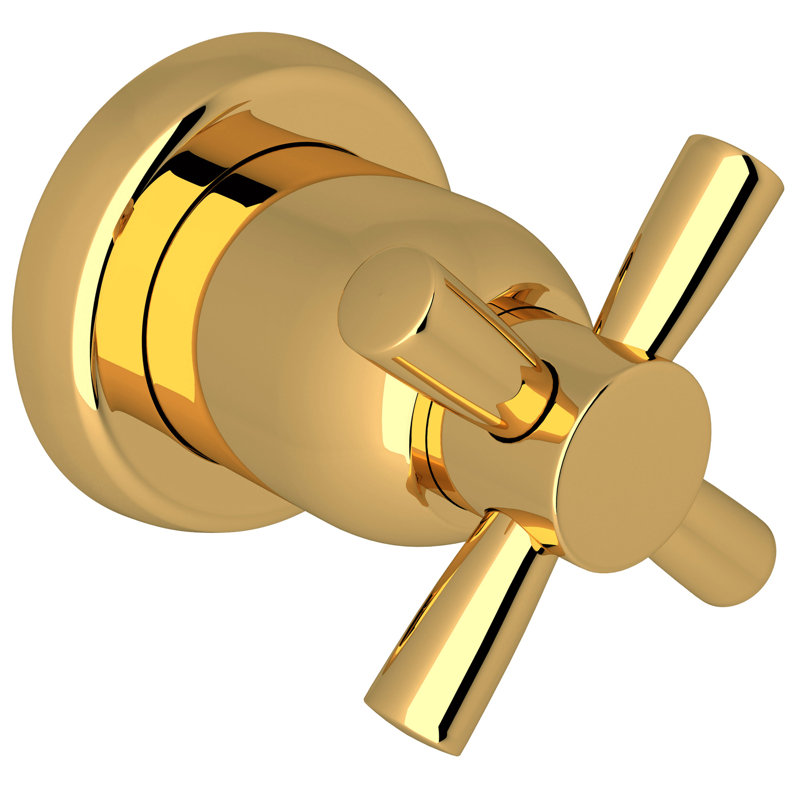 Holborn Volume Control Shower Wall Trim, Unlacquered Brass