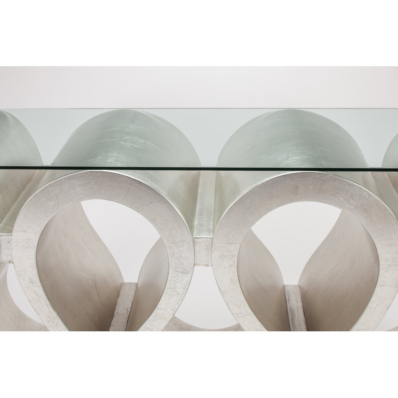 60'' Glass Top Console Table