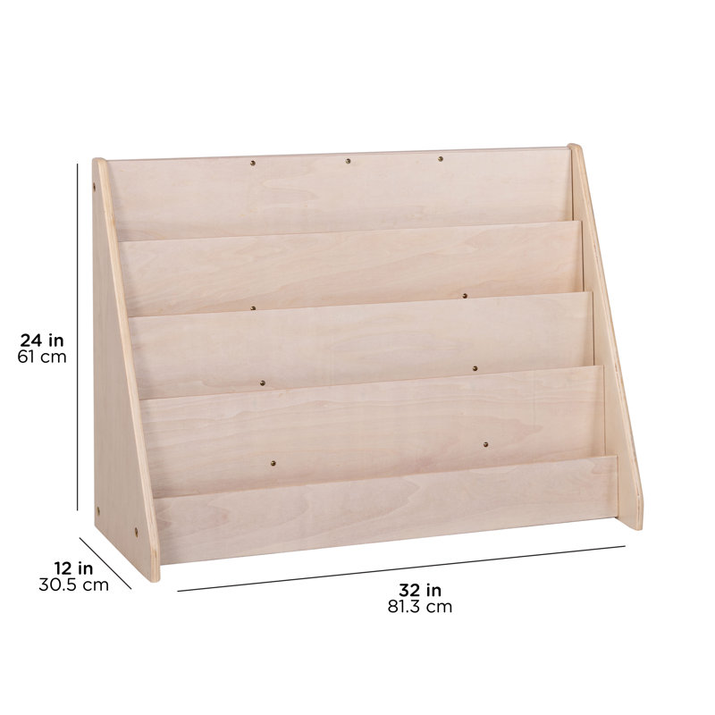 Birch 4-Shelf Scratch Resistant Kids Book Display