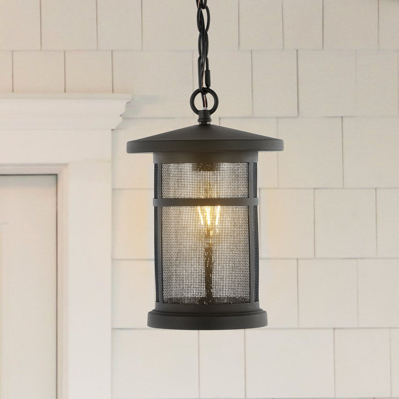Osprey Extendable Black Glass Lantern Pendant Light