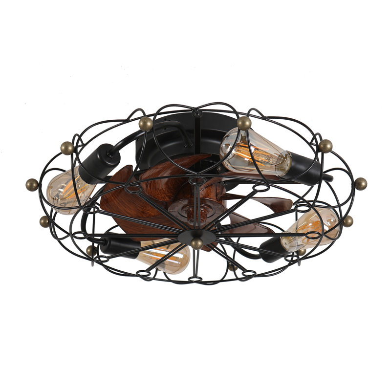 Ventilateur de plafond à profil bas avec télécommande et lumières