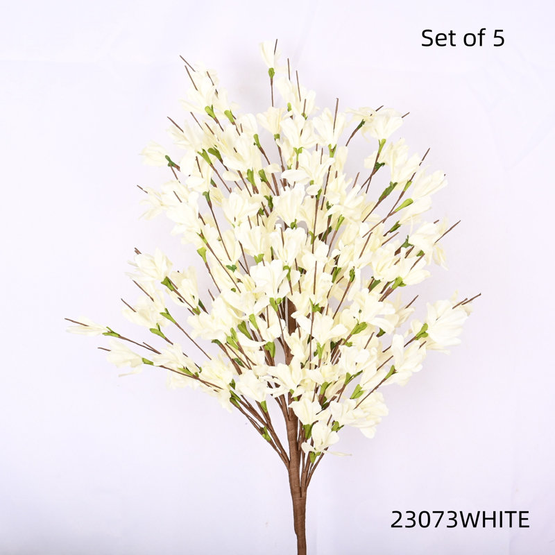 Faux forsythia, arrangement floral, Blanc