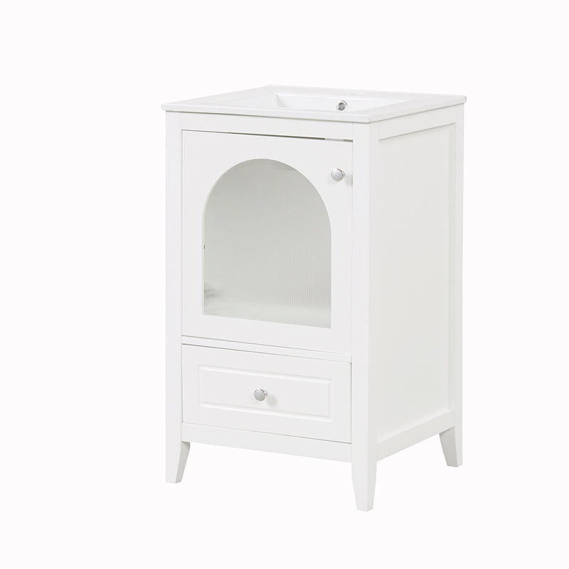 Meuble-lavabo avec lavabo 20 po, Blanc