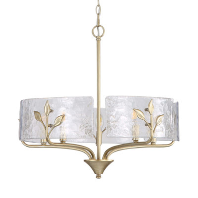 Luminaire suspendu Mohni avec verre d'eau martelé