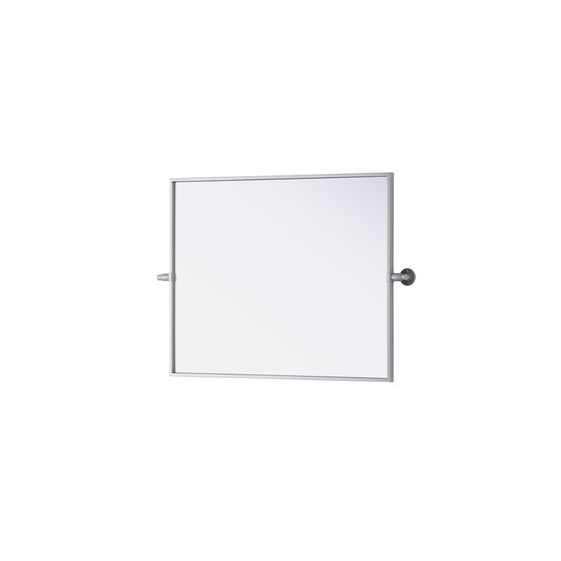 Amoura Pivot Mirror, Silver, 30" x 24"