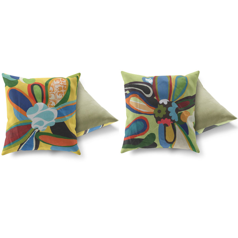 Abstract Outdoor Reversible Throw Pillow
