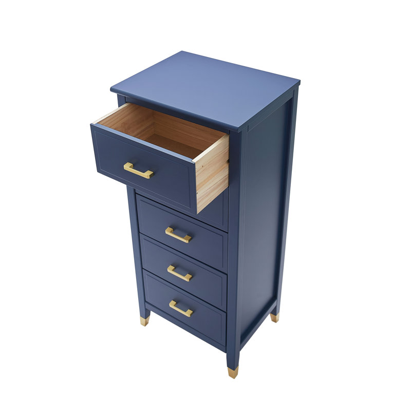 Olivette 5 - Drawer Chest of Drawers, Navy