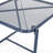 16.52" H Navy Iron Side Table, Modern With Weather- Feature And Durability, 19.63" W X 18.24" D, Assembly Needed 19.63"W 18.24"D H, Iron, Weather-,