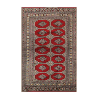 Tapis traditionnel rouge / noir / jaune Mangeney