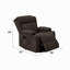 Fauteuil inclinable électrique en lin brun Lusio