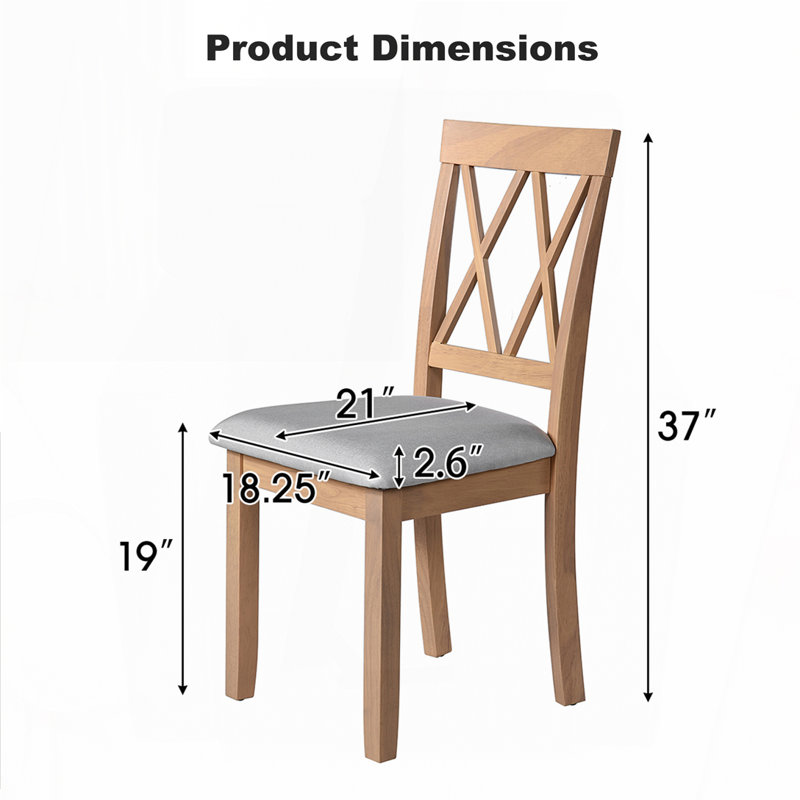 Ensemble de chaises de salle à manger, Naturel