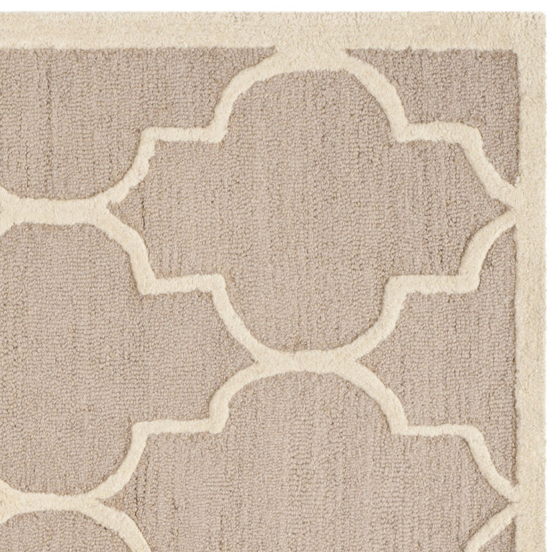 Cannen Hand Tufted Wool Trellis Rug, Round 6'