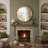 Wavy Round Solid Wood Frame Decorative Mirror-1237595665-1237595667