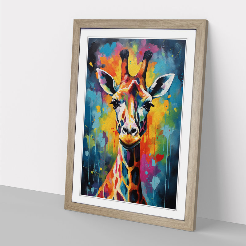 Single Picture Frame Print on Wood, Oak, 34cm H x 25cm W x 2cm D