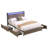 Bed Frame, Storage Headboard With Charging Station, Solid And Stable, Noise Free, No Box Spring Needed, Easy Assembly-870166183