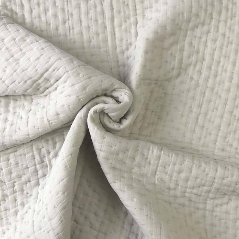 Hannah Cotton Hand-Stitched Quilt Set, Oatmeal,  King Coverlet + 2 King Pillow Shams