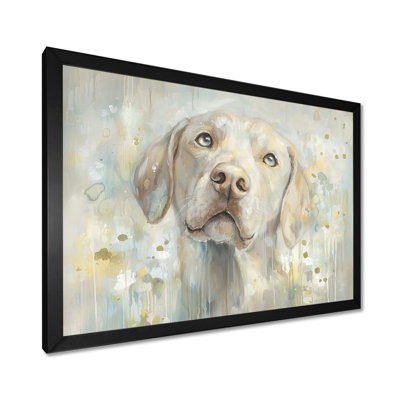 Curious Golden Retriever Portrait - Art mural animal