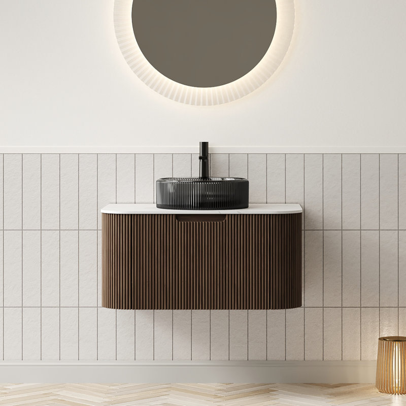 Meuble-lavabo mural 30 po avec lavabo mural Dina