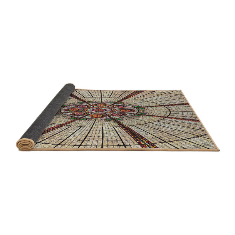 Tapis gris / brun Power Loom, Carré 6 pi