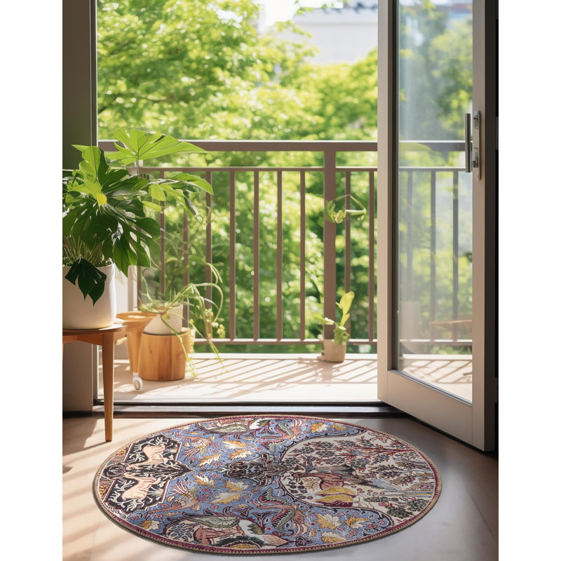 Bungalow Rose Naomi Timeless Rug, Ovale 2 pi x 3 pi 1 po