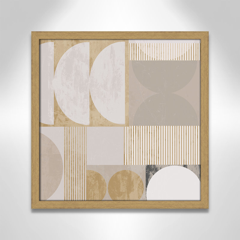 «Golden Balance II» par , 17'' W x 17'' H, Framed Print, Natural Woodgrain
