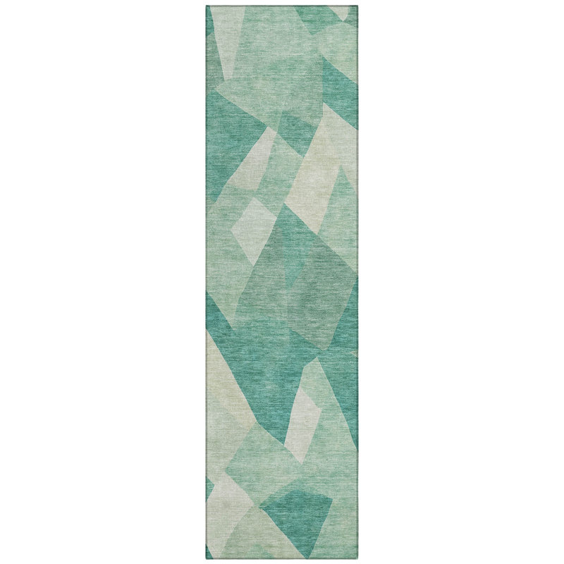 Machine Washable Indoor/Outdoor Kesler ACN2374 Abstract Rug, Runner 2'3" x 7'6"