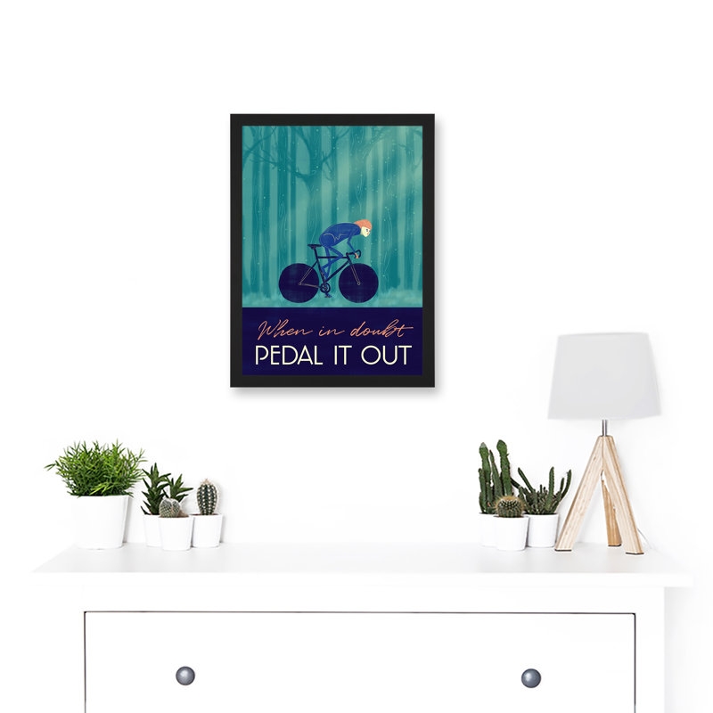 Pedal It Out Cycling Bike Bicycle Quote - Single Picture Frame Print