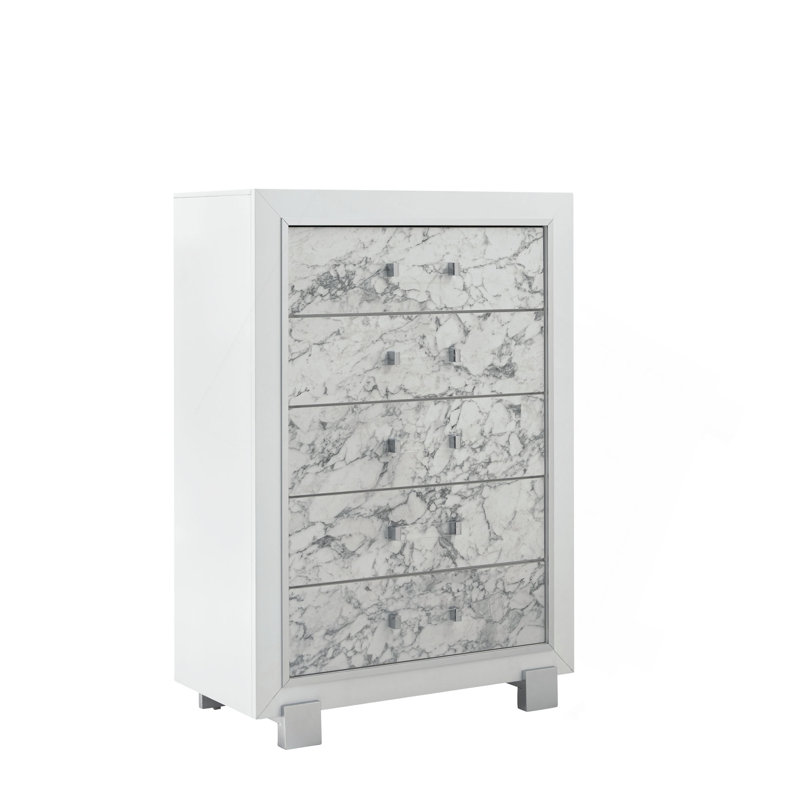 Commode blanche en marbre