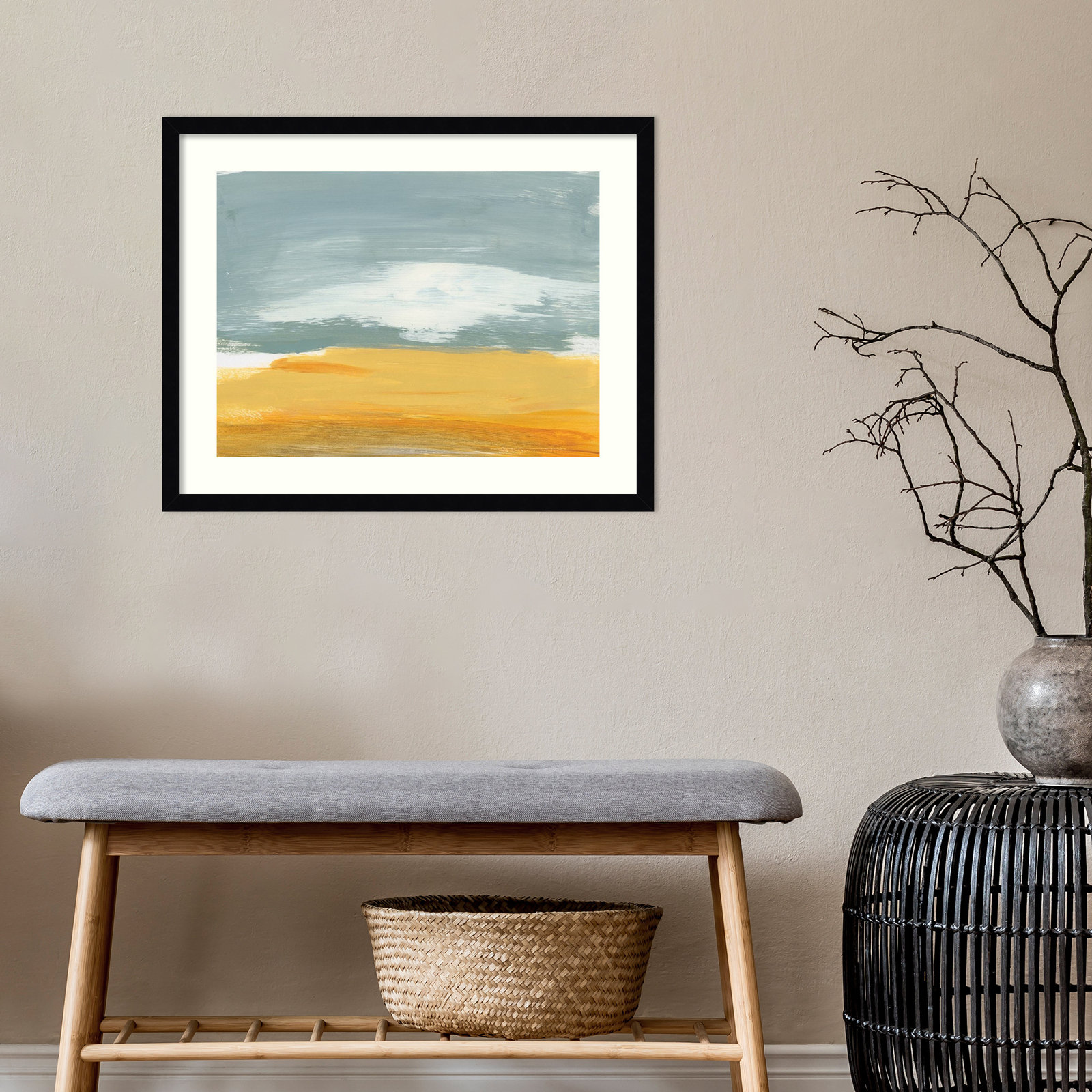 Winter Desert by Bronwyn Baker, Black Framed Paper, 33" H x 41" W