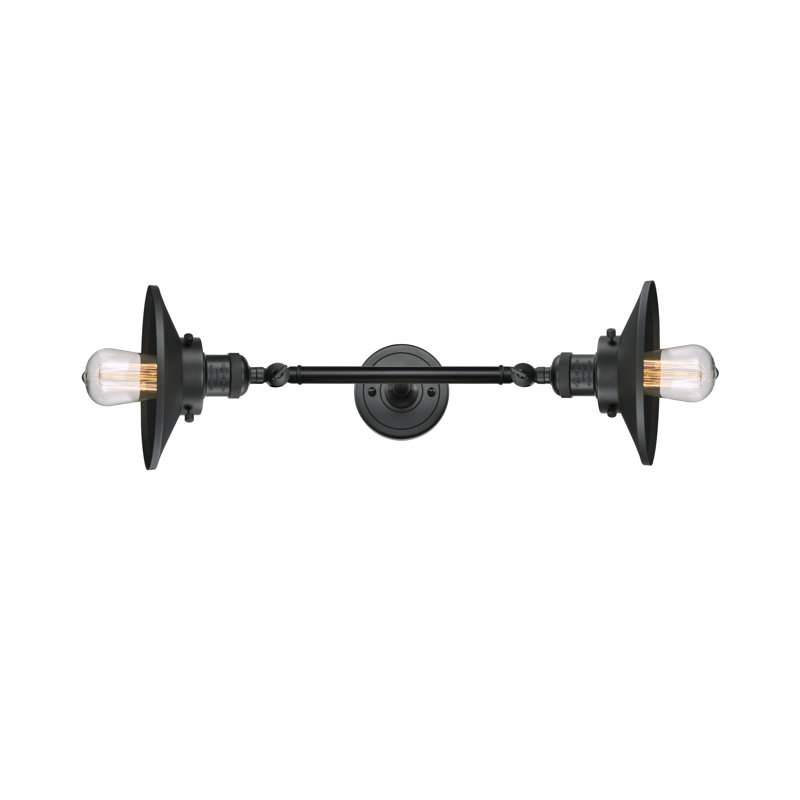 Éclairage pour meuble-lavabo 2 lumières rétro Elva, Incandescent, Cuivre antique, Cuivre antique