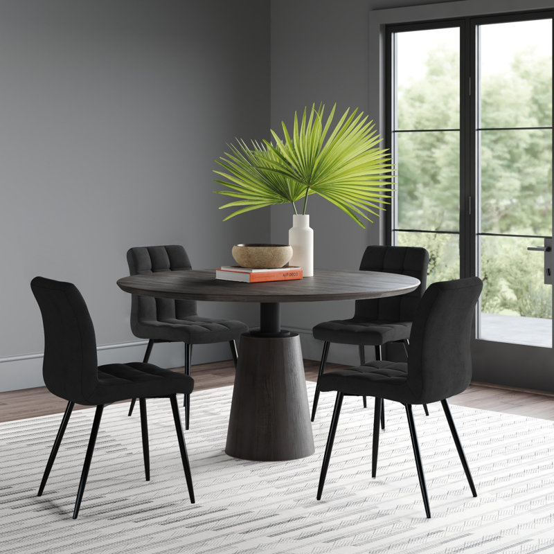 Lovica Upholstered Dining Chair, Black