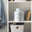 Pot à gingembre rond décoratif en céramique avec couvercle, motif floral bleu et blanc-1020524240