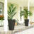 23" Tall Planters Set of 2, Indoor Outdoor Taper Planters, Black-108939634
