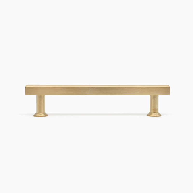 Poignée barre / poignée deux tons Mod, 5", Laiton satiné non laqué