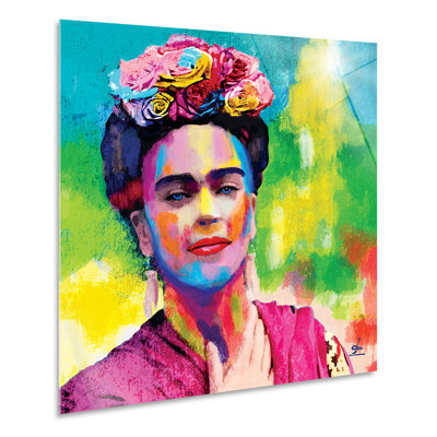 Abstract Self-Portrait Frida by Giallobus - No Frame Painting on Plastic / Acrylic