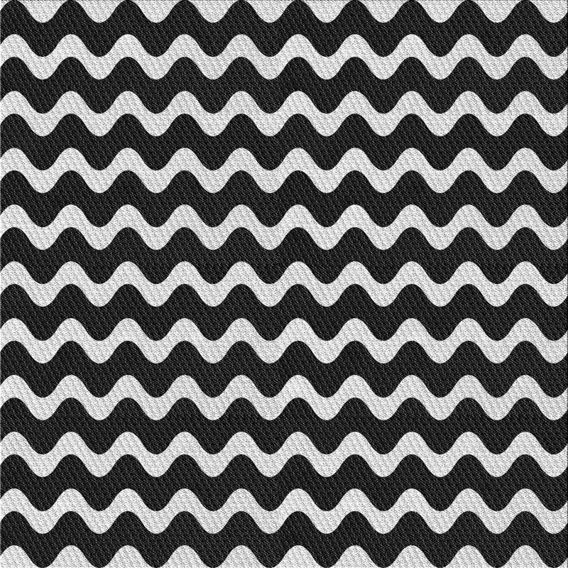 Tapis gris/zone noire à motifs, Carré 3 pi