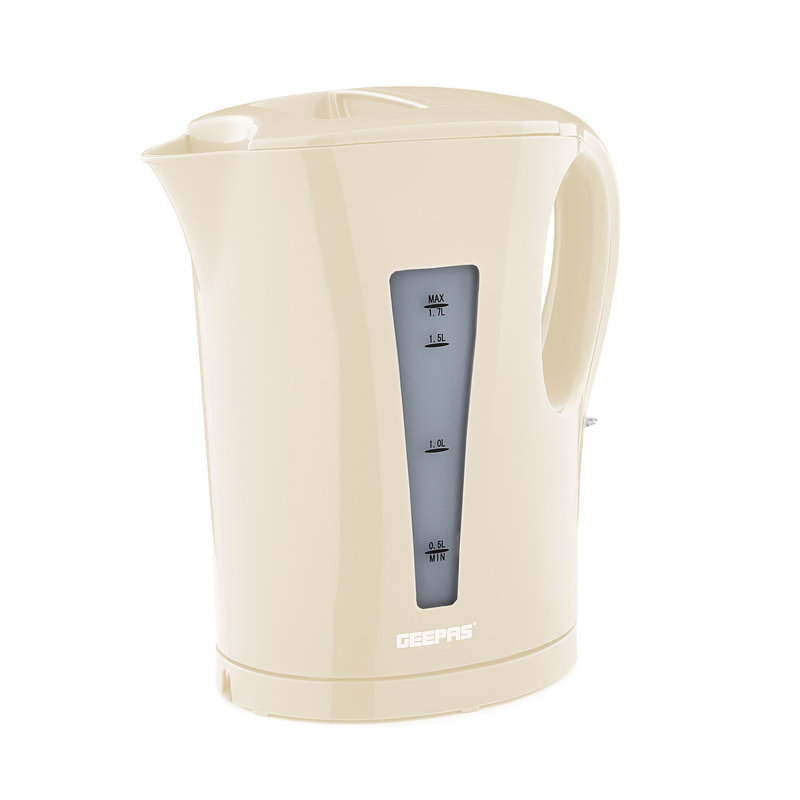GEEPAS Electric Kettle 1.7L Cordless Fast Boil Jug Kettle Boil Dry Protection & Auto Shut Off 2200W, Yellow