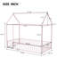 Structure de lit Paisley en métal avec toit et clôture pour enfants et adolescents-126026071