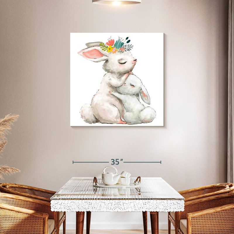 Ashelle mère lapin, H 36 po x l 36 po
