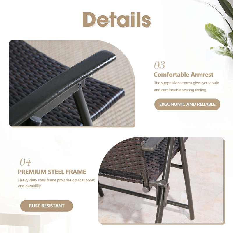 Laylla 2 - Person Patio Bistro Dining Set
