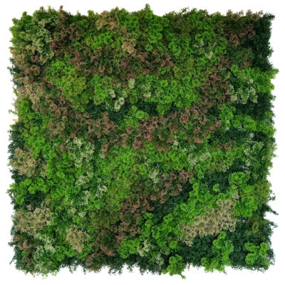 39.37 In X 39.37 In Green Velvet Mix Faux Green Plant Wall Panel (indoor/outdoor Uv). 1 Piece by GreenSmart Dekor
