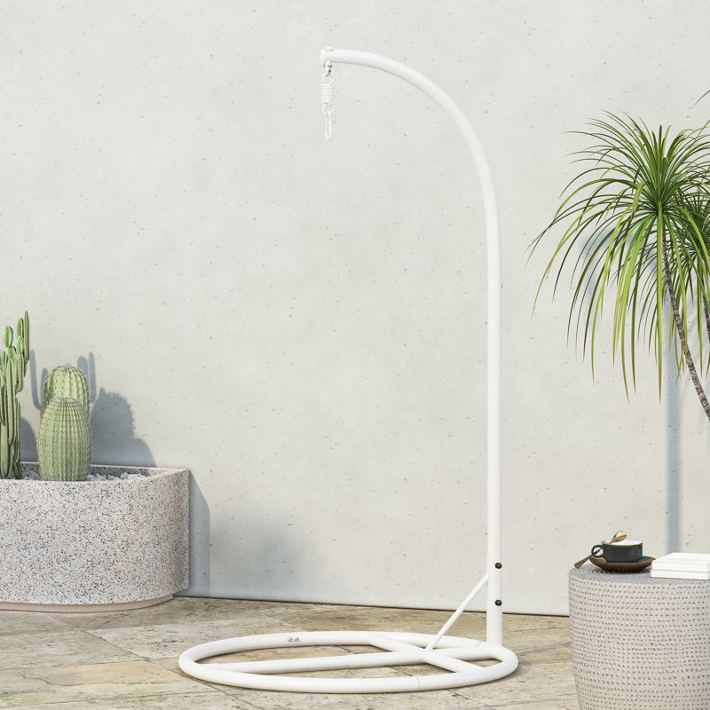 Base de chaise suspendue, support en fer blanc, 44 po Profondeur, largeur, hauteur 80, poids 44,51 lb, fer à repasser confortable, 44,82 81,74