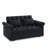Loveseats Sofa Bed With Pull-Out Bed,Adjsutable Back-Black