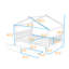 Lit double sur le toit avec tiroirs de rangement-790502759