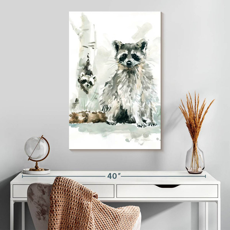 Brampt Raccoon And Baby, 30" H x 20" W