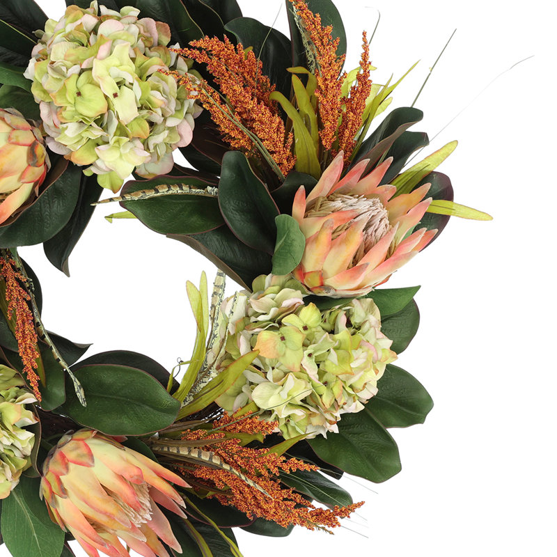 26" Protea and Hydrangea Wreath