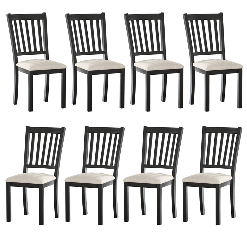 Chaises de salle à manger rembourrées Deral Farmhouse, gris, Gris